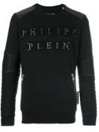 Philipp Plein Logo Ribbed Sweatshirt - Black