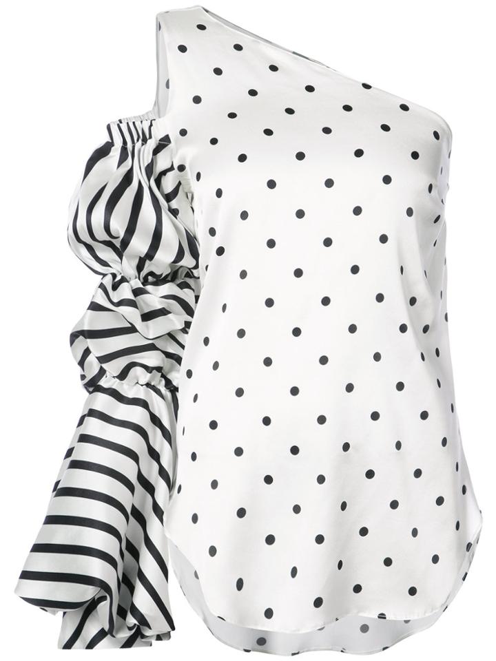 Silvia Tcherassi Klendin One Shoulder Blouse - White