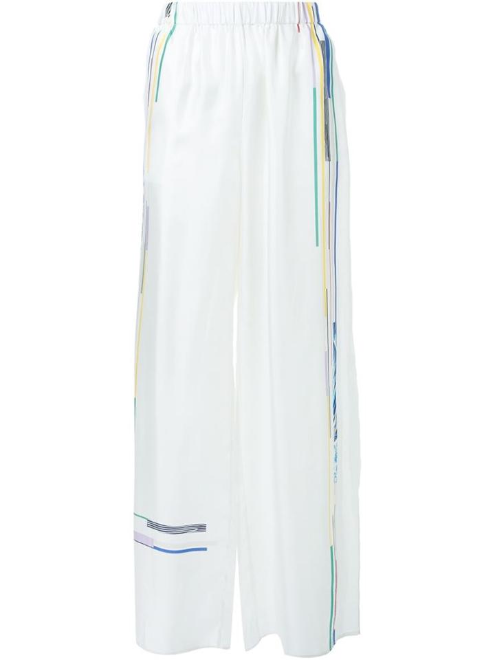 Christopher Esber 'memphis' Palazzo Pants, Women's, Size: 6, White, Silk