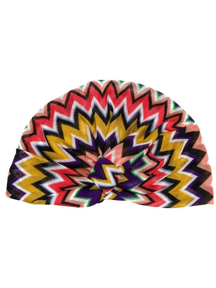 Missoni Mare Geometric Pattern Turban - Purple