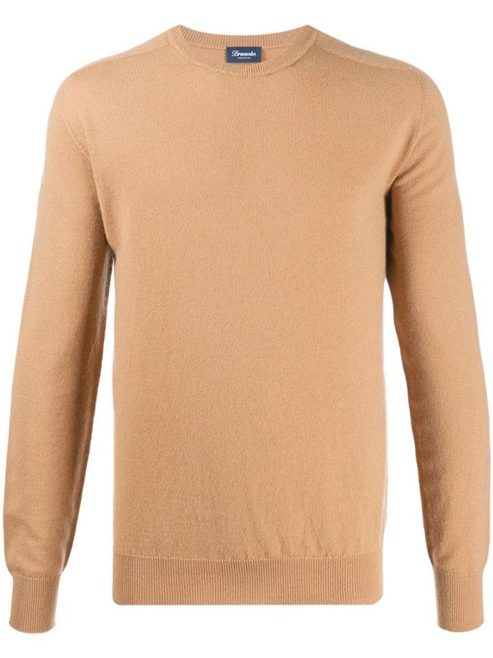 Drumohr Long-sleeve Fitted Sweater - Brown