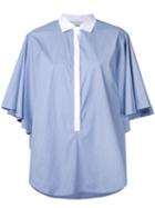 Co-mun - Striped Blouse - Women - Cotton - 46, Blue, Cotton