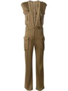 Balmain Front Lace Fastening Detail Jumpsuit