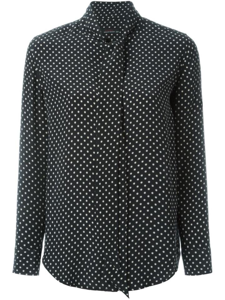 Equipment Kate Moss For Equipment Star Shirt, Women's, Size: Medium, Black, Silk