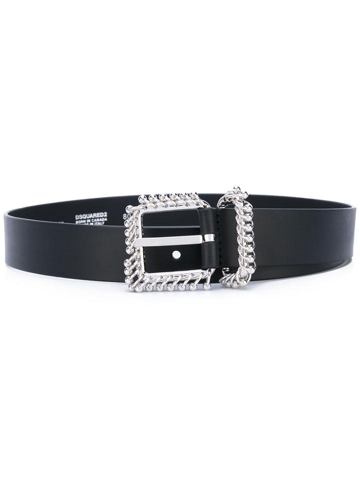 Dsquared2 - Piercing Hip Belt - Women - Calf Leather - 80, Black, Calf Leather