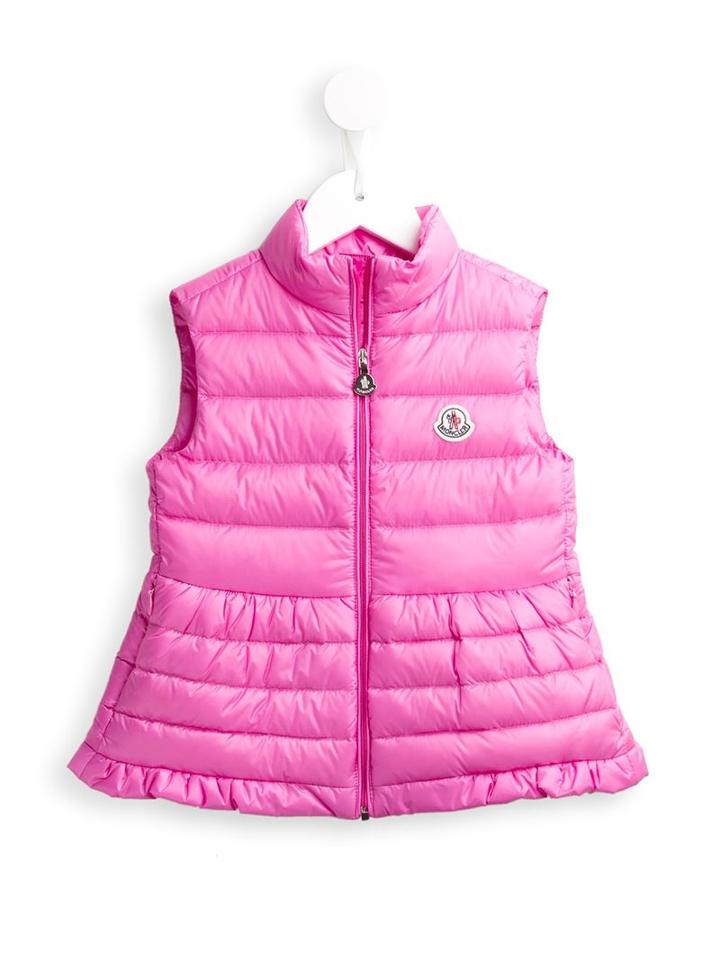 Moncler Kids 'cherame' Padded Gilet, Girl's, Size: 8 Yrs, Pink/purple