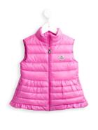 Moncler Kids 'cherame' Padded Gilet, Girl's, Size: 8 Yrs, Pink/purple