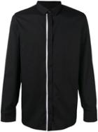 Emporio Armani - Contrast Placket Shirt - Men - Cotton/spandex/elastane - Xxl, Black, Cotton/spandex/elastane