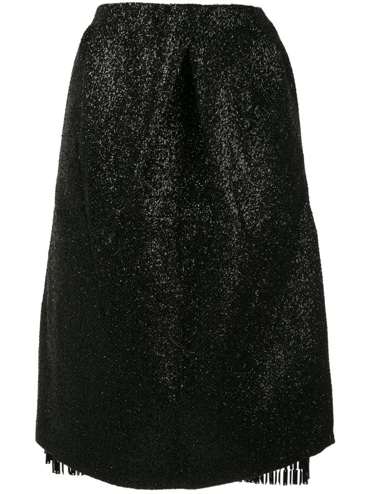 Rochas Lurex Tassel Skirt - Black