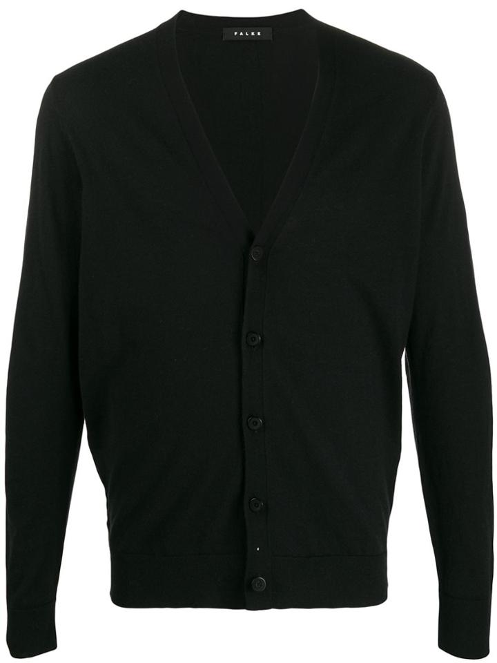 Falke V-neck Cardigan - Black