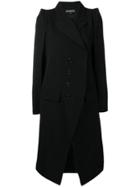 Ann Demeulemeester Double-breasted Fitted Coat - Black
