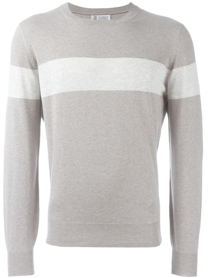 Brunello Cucinelli Contrast Stripe Jumper