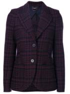 Odeeh Checked Single Breasted Blazer - Pink & Purple