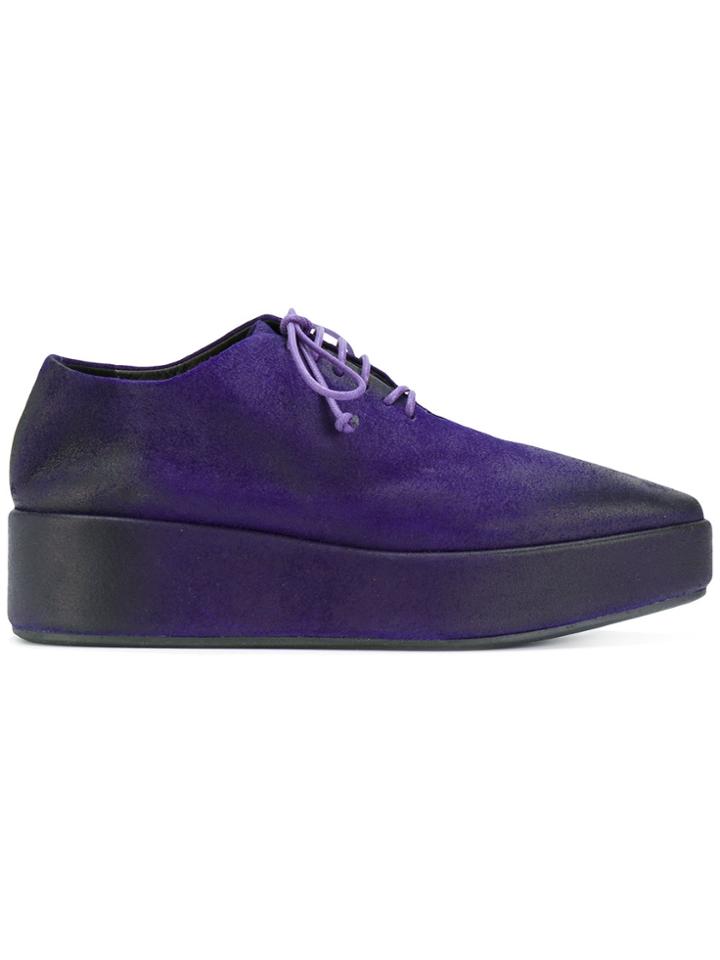Marsèll Eroded Effect Platform Oxfords - Pink & Purple