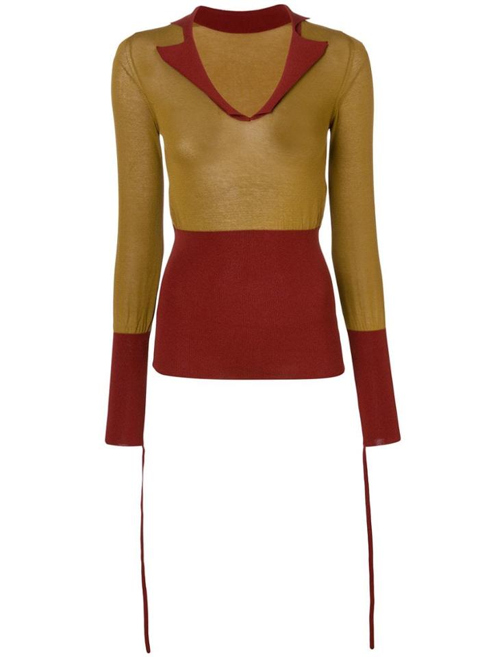 Jacquemus Lapeled Knit Sweater - Green