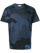 Valentino Macrocamouflage Print T-shirt - Blue