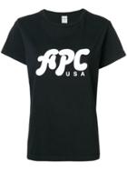 A.p.c. Logo Print T-shirt - Black