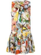 Mary Katrantzou Seashell Print Pleated Dress - Orange