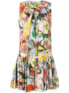 Mary Katrantzou Seashell Print Pleated Dress - Orange