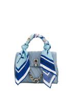 Ermanno Scervino Twisted Scarf Tote - Blue