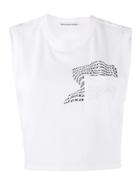 T By Alexander Wang Cropped Tank Top - White