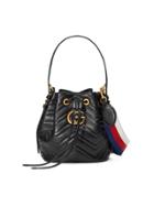 Gucci Gg Marmont Quilted Leather Bucket Bag - Black