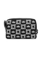 Dolce & Gabbana Logo Check-print Wash Bag - Black