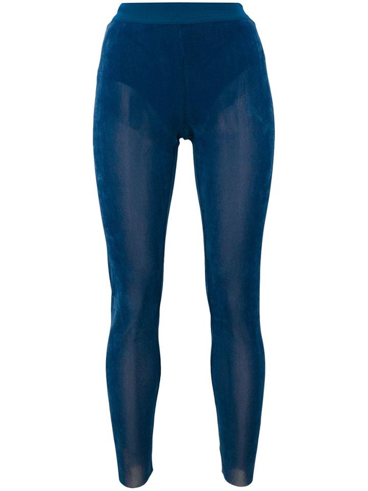 Pinko Sheer Overdyed Leggings - Blue