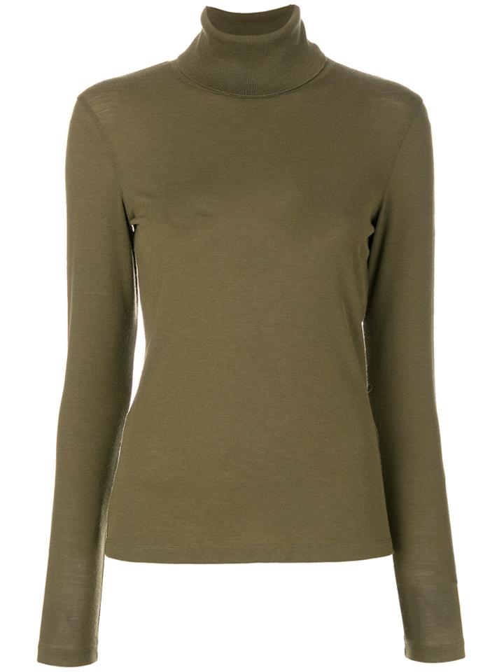 Le Tricot Perugia Turtleneck Sweater - Green