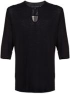 Cedric Jacquemyn Notch Neck T-shirt - Black