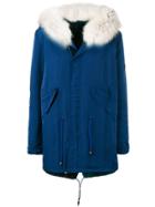 Mr & Mrs Italy Fur Trimmed Hood Parka - Blue