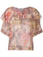 Philosophy Di Lorenzo Serafini Floral Print Blouse - Nude & Neutrals