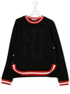 Stella Mccartney Kids Logo Patch Sweatshirt - Black
