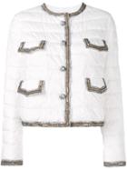 Ermanno Scervino Padded Knit Detail Jacket - White