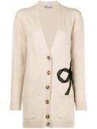 Red Valentino Tulle Bow Mid-length Cardigan - Nude & Neutrals