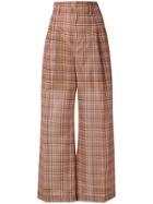 Toga Pulla Checked Wide Leg Trousers - Multicolour