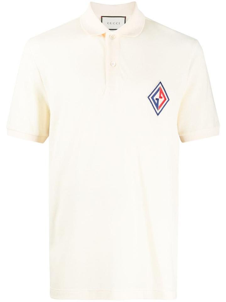 Gucci Logo Patch Polo Shirt - White