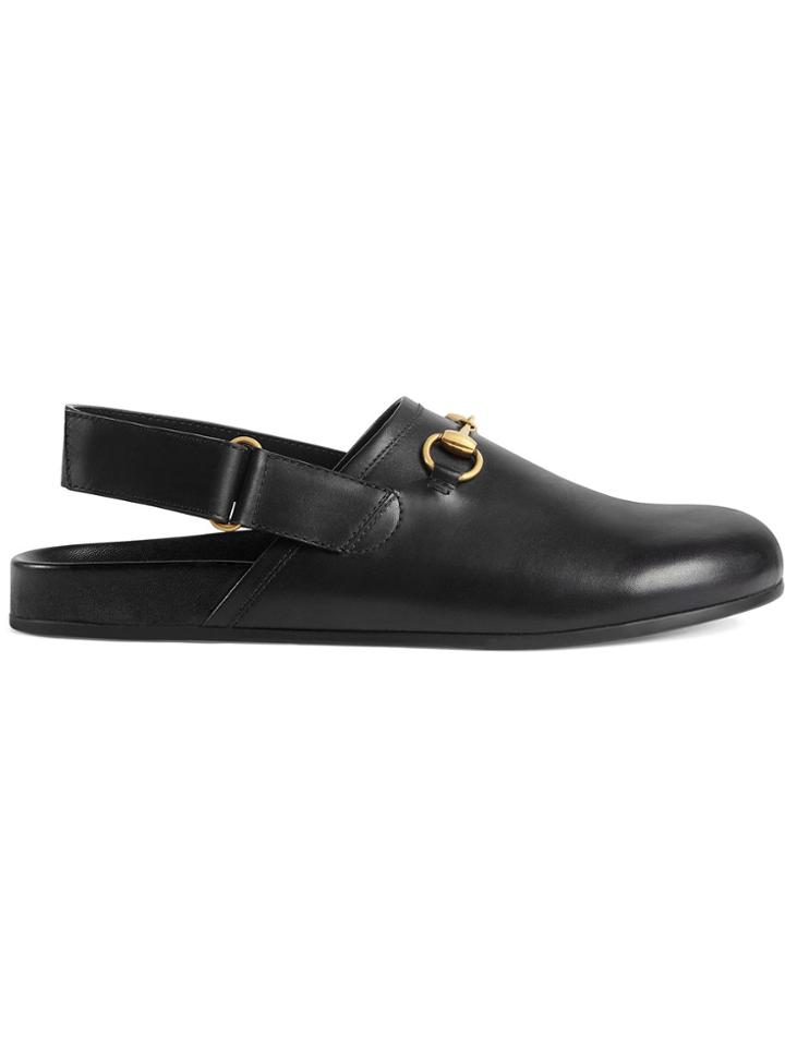Gucci Horsebit Leather Slipper - Black