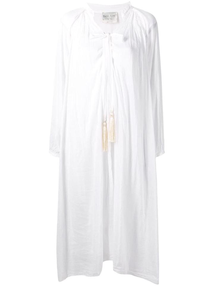 Forte Forte Tie Neck Dress - White