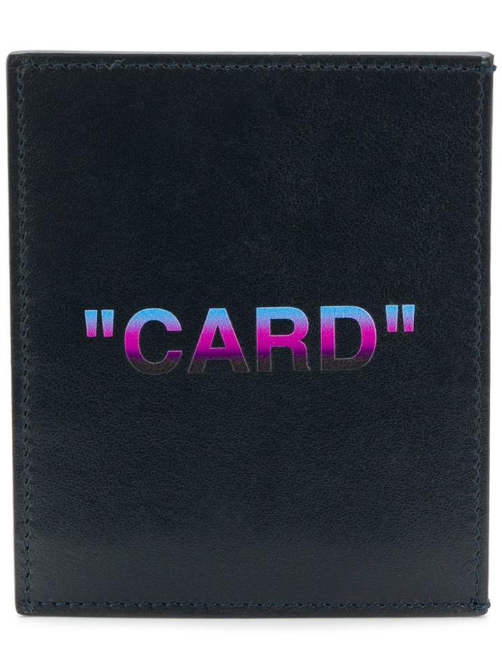 Off-white Blue Quote Cardholder - Black