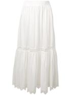 P.a.r.o.s.h. Lace Panel Maxi Skirt - White