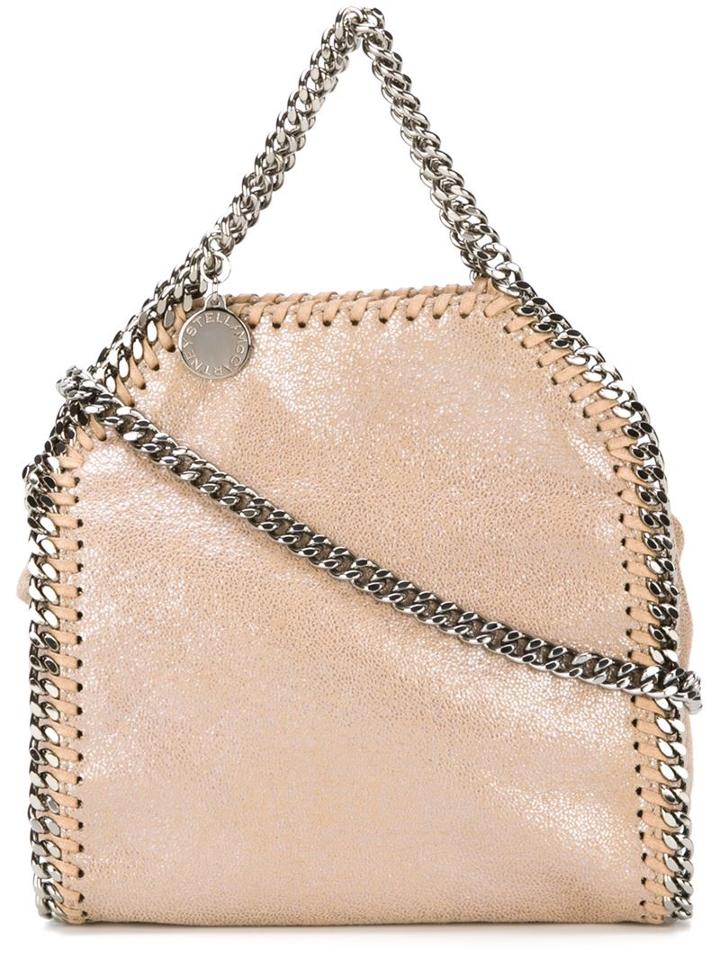 Stella Mccartney Tiny 'falabella' Tote, Women's, Nude/neutrals, Polyester/metal (other)