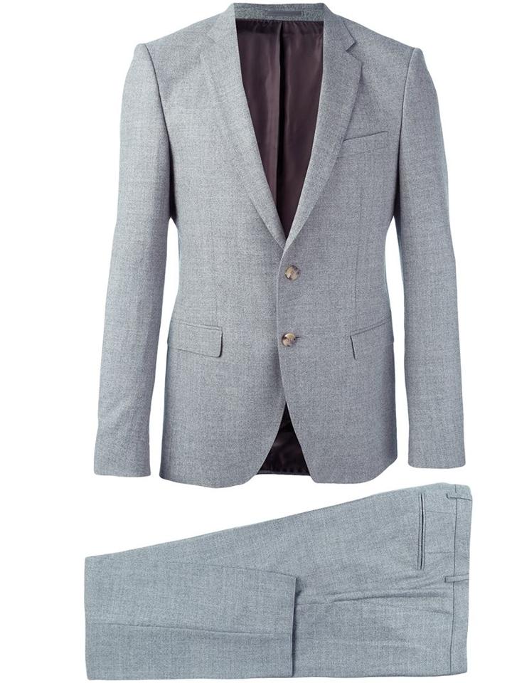 Boss Hugo Boss Formal Two-piece Suit, Men's, Size: 52, Grey, Spandex/elastane/cupro/virgin Wool