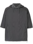 Juun.j Oversized Drawstring Hoodie - Grey