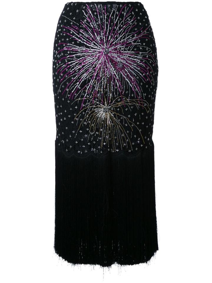 Romance Was Born 'fireworks Concerto' Lace Skirt - Black