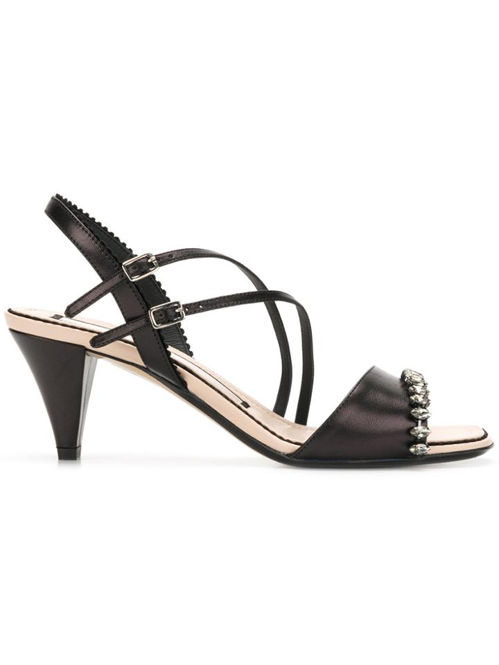No21 Mid-heel Strappy Sandals - Black