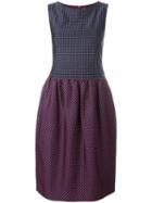 Pascal Millet Polka Dot Colour Block Shift Dress, Women's, Size: 36, Blue, Silk/cotton/spandex/elastane
