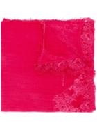 Ermanno Scervino - Lace Trim Scarf - Women - Cotton - One Size, Pink/purple, Cotton
