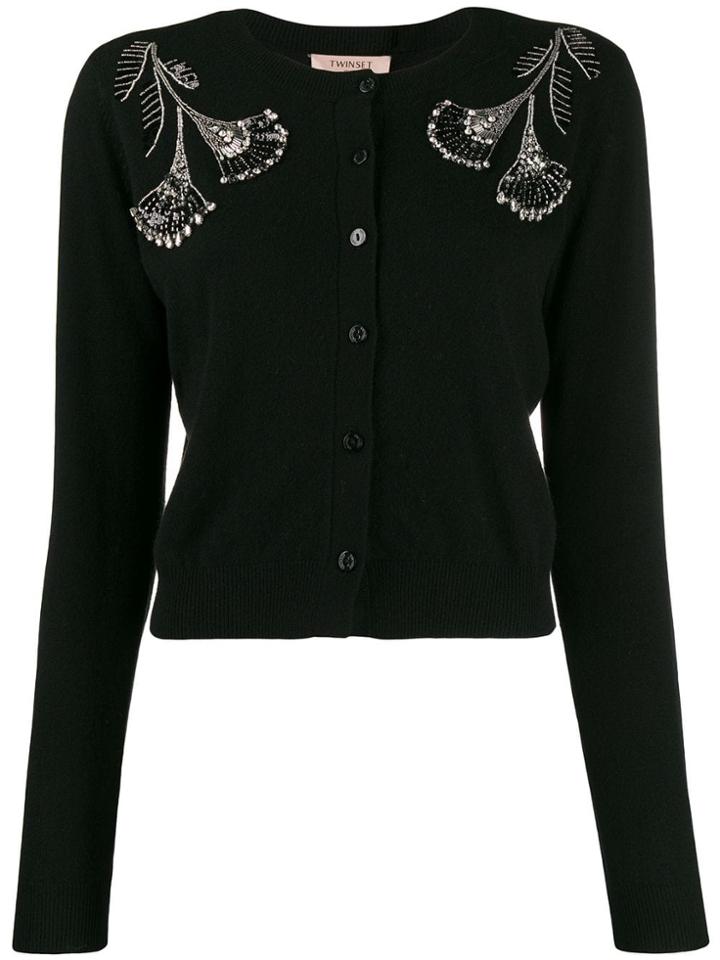 Twin-set Sequin Beaded Cardigan - Black