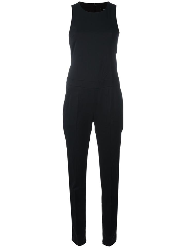 Versus Logo Applique Slim-fit Jumpsuit - Black